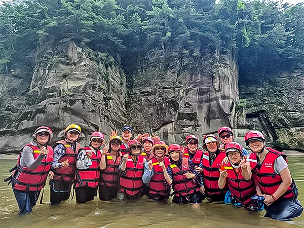 홈 12 용인대 한탄강 래프팅 단체 사진
